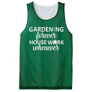 Gardening Forever House Work Whenever Mesh Reversible Basketball Jersey Tank