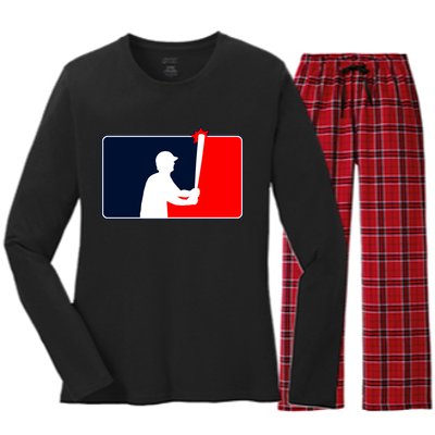 Gardner Banging The Dugout Roof Women's Long Sleeve Flannel Pajama Set 