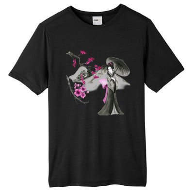 Geisha And Sakura Tall Fusion ChromaSoft Performance T-Shirt