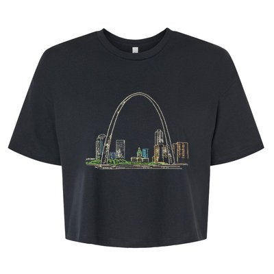 Gateway Arch St Louis Bella+Canvas Jersey Crop Tee