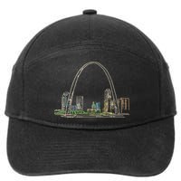 Gateway Arch St Louis 7-Panel Snapback Hat