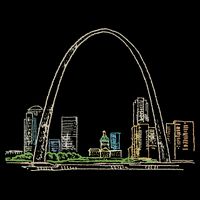Gateway Arch St Louis 7-Panel Snapback Hat