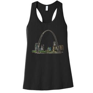 Gateway Arch St Louis Women's Racerback Tank