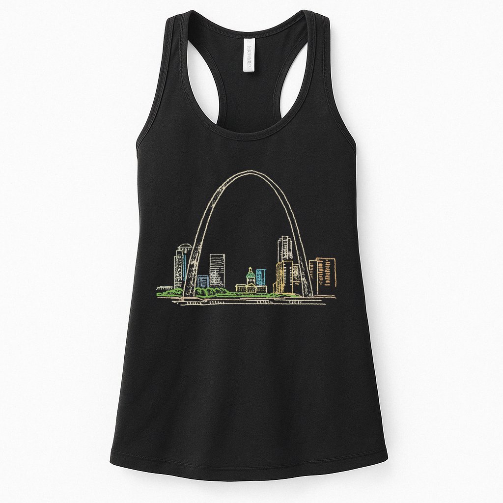 Gateway Arch St Louis Womens Tank Top