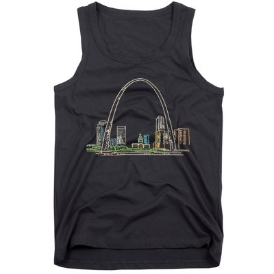 Gateway Arch St Louis Tank Top