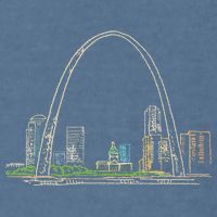 Gateway Arch St Louis Garment-Dyed Sweatshirt