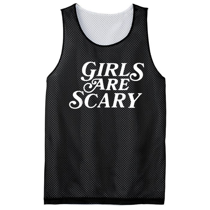 Girls Are Scary Funny Tees Gift Mesh Reversible Basketball Jersey Tank