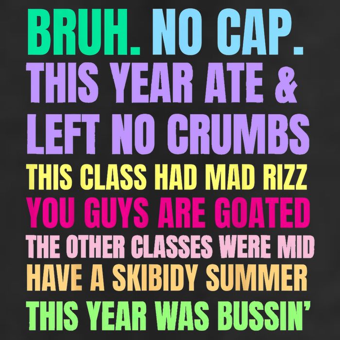 Gen A Slang Teachers Happy Last Day Of School 2025 Funny 7 Panel Mesh Trucker Snapback Hat