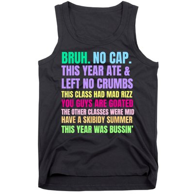 Gen A Slang Teachers Happy Last Day Of School 2025 Funny Tank Top