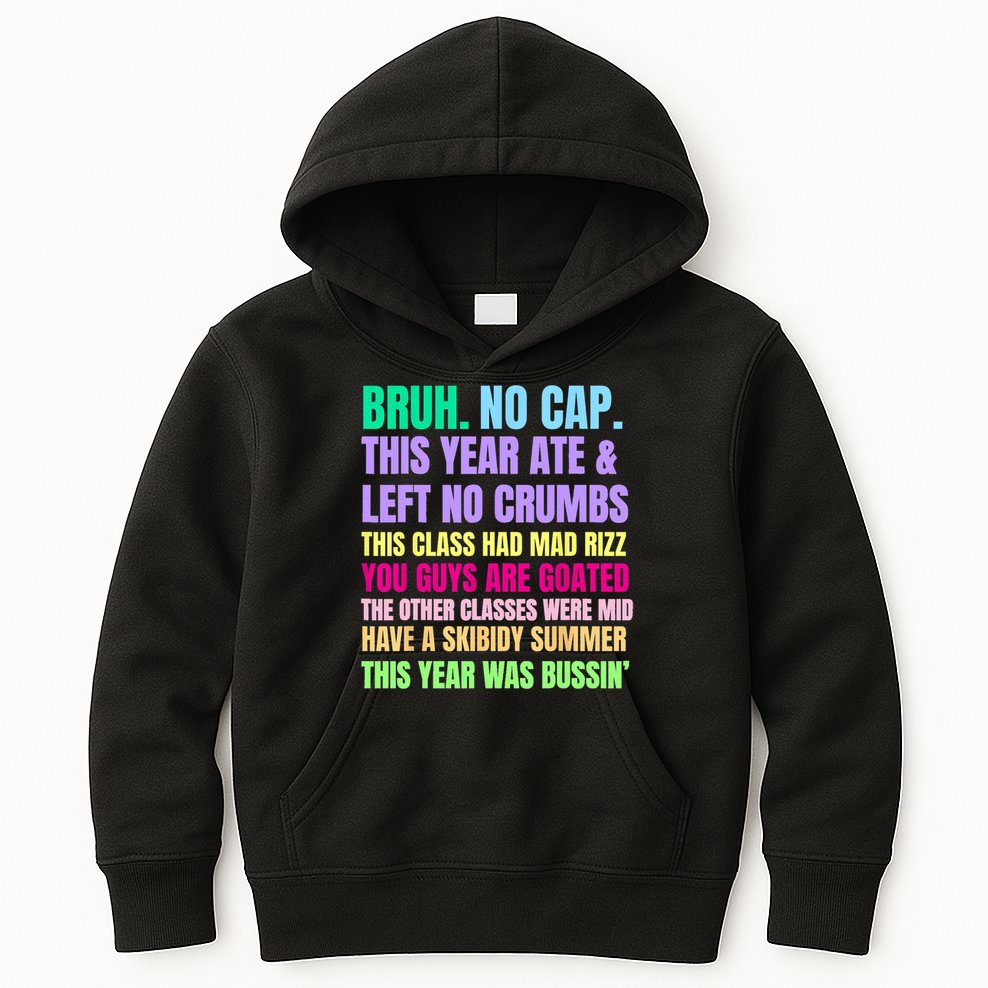 Gen A Slang Teachers Happy Last Day Of School 2025 Funny Kids Hoodie