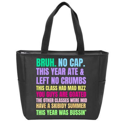 Gen A Slang Teachers Happy Last Day Of School 2025 Funny Zip Tote Bag