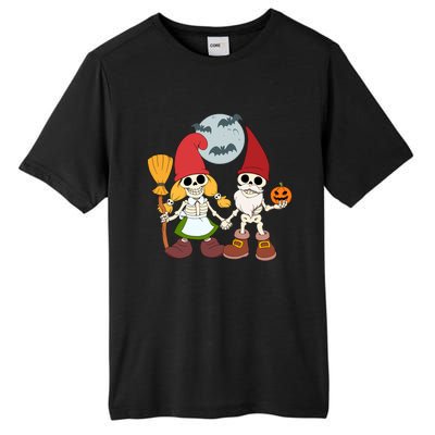 Gnome And Skeleton Halloween Meaningful Gift Tall Fusion ChromaSoft Performance T-Shirt