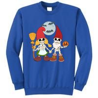 Gnome And Skeleton Halloween Meaningful Gift Sweatshirt