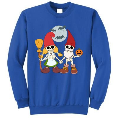 Gnome And Skeleton Halloween Meaningful Gift Sweatshirt