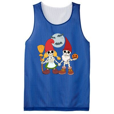 Gnome And Skeleton Halloween Meaningful Gift Mesh Reversible Basketball Jersey Tank