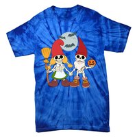 Gnome And Skeleton Halloween Meaningful Gift Tie-Dye T-Shirt