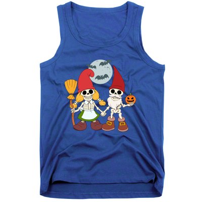 Gnome And Skeleton Halloween Meaningful Gift Tank Top