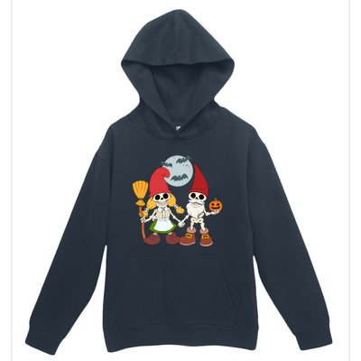 Gnome And Skeleton Halloween Meaningful Gift Urban Pullover Hoodie