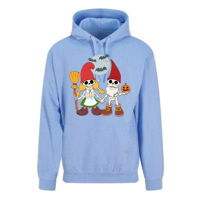 Gnome And Skeleton Halloween Meaningful Gift Unisex Surf Hoodie