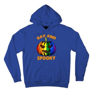 Gay And Spooky Halloween Rainbow Pumpkin Lgbtq+ Gay Lesbian Cute Gift Hoodie