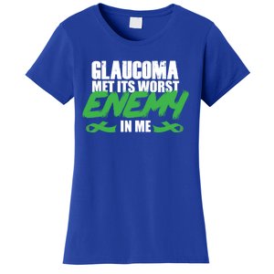 Glaucoma Awareness Survivor Therapy Warrior Gift Women's T-Shirt