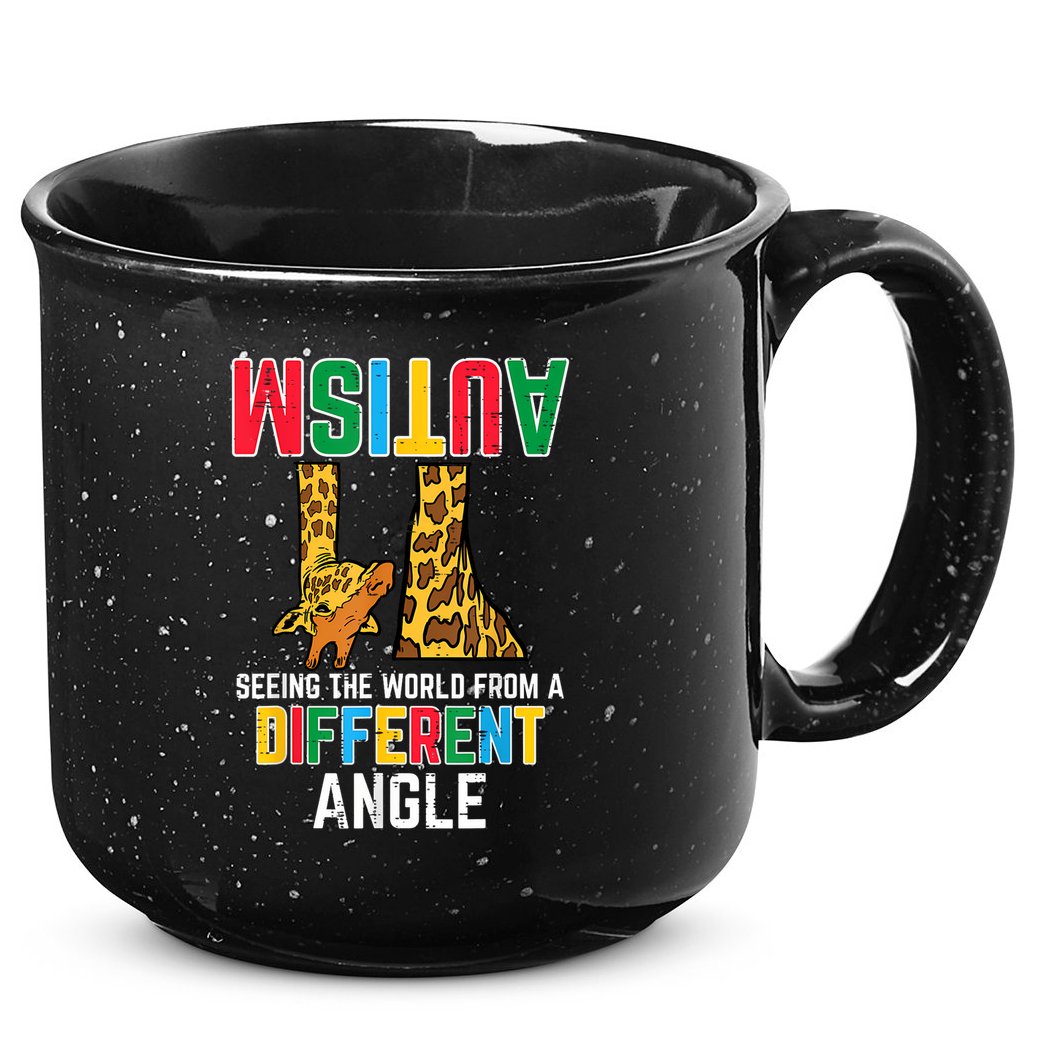 Giraffe Autism Seeing World Different Angle Awareness  15oz Campfire Ceramic Mug