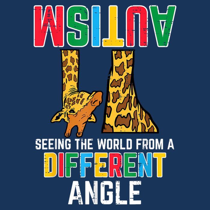 Giraffe Autism Seeing World Different Angle Awareness  Cooling Performance Crew T-Shirt