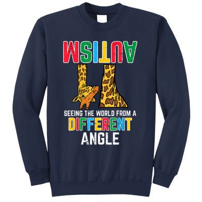 Giraffe Autism Seeing World Different Angle Awareness  Sweatshirt