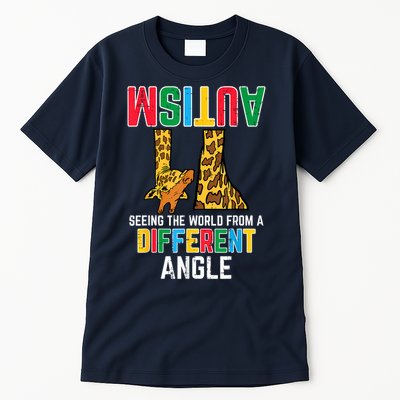 Giraffe Autism Seeing World Different Angle Awareness  Tall T-Shirt