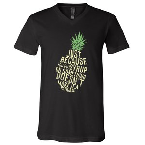 Gus And Spencer Funny Pineapple Psych V-Neck T-Shirt