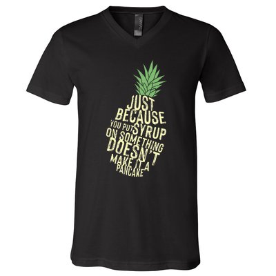 Gus And Spencer Funny Pineapple Psych V-Neck T-Shirt