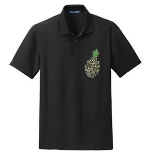 Gus And Spencer Funny Pineapple Psych Dry Zone Grid Polo