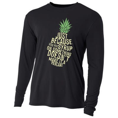 Gus And Spencer Funny Pineapple Psych Cooling Performance Long Sleeve Crew