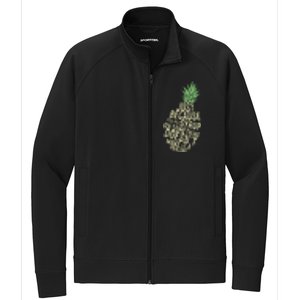 Gus And Spencer Funny Pineapple Psych Stretch Full-Zip Cadet Jacket