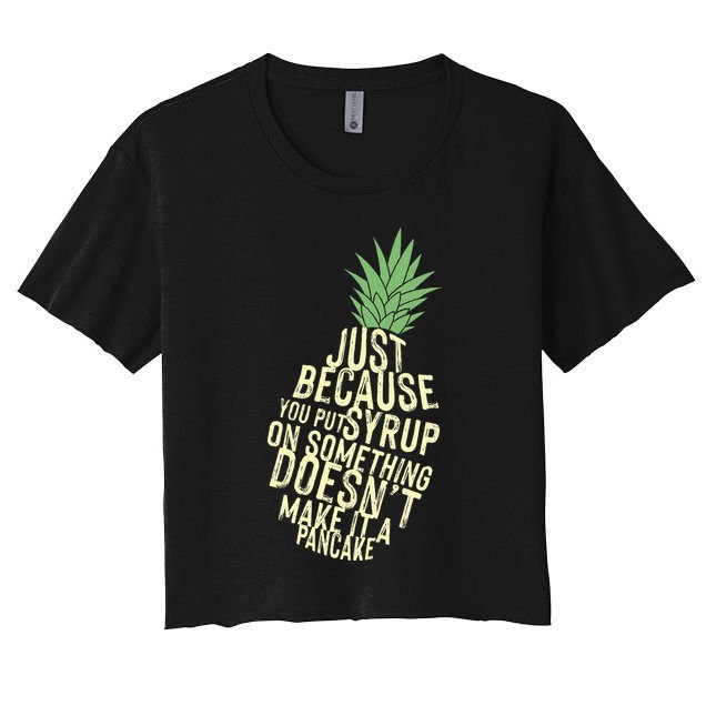 Gus And Spencer Funny Pineapple Psych Women's Crop Top Tee