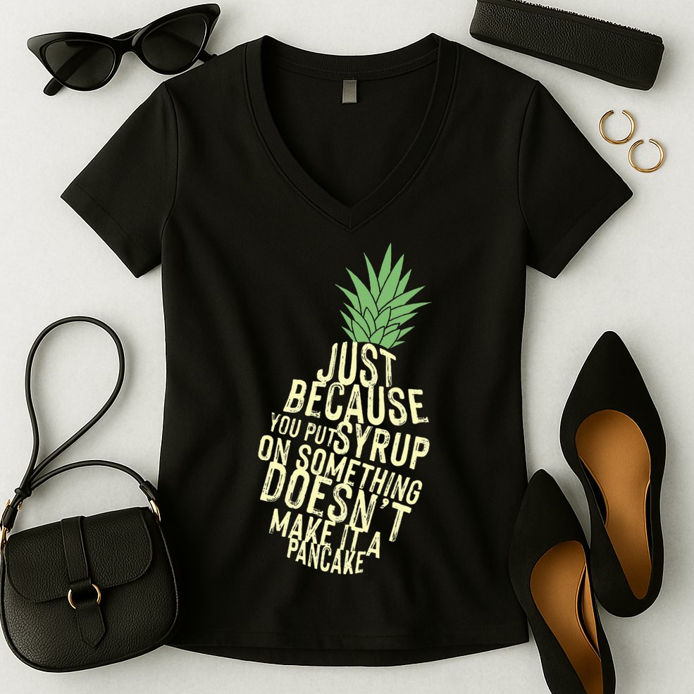 Gus And Spencer Funny Pineapple Psych Women's V-Neck T-Shirt