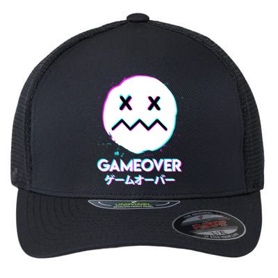 Gameover Acid Smile Techno Music Japan Design Gift Flexfit Unipanel Trucker Cap