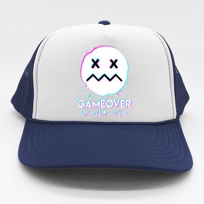 Gameover Acid Smile Techno Music Japan Design Gift Trucker Hat