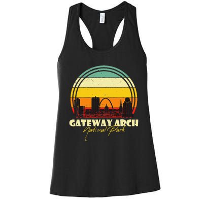 Gateway Arch St Louis National Park Missouri Souvenir Women's Racerback Tank