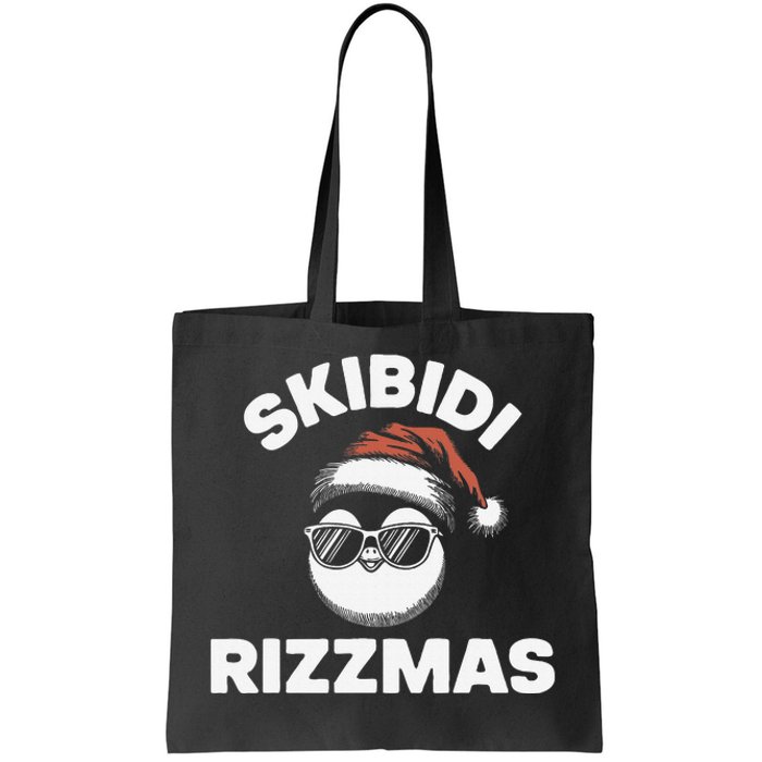 Gen Alpha Slang Christmas Penguin Tote Bag