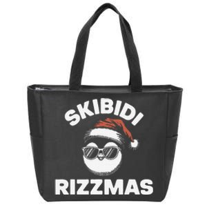 Gen Alpha Slang Christmas Penguin Zip Tote Bag