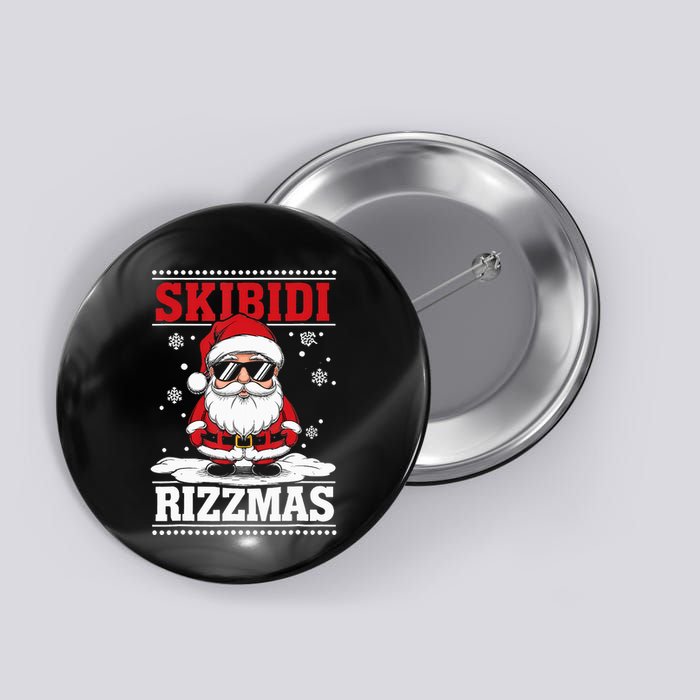 Gen Alpha Slang Christmas Penguin Button