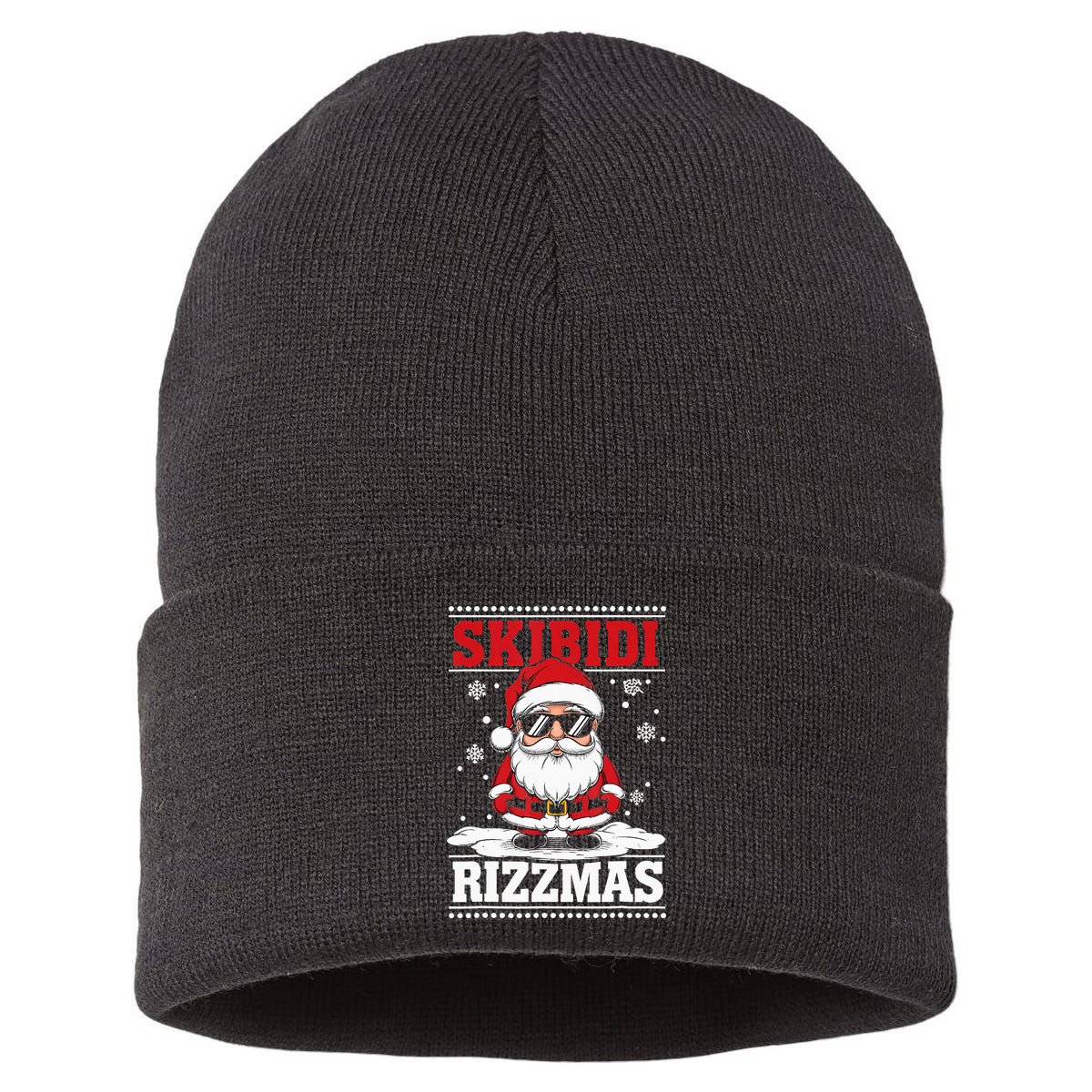 Gen Alpha Slang Christmas Penguin Sustainable Knit Beanie