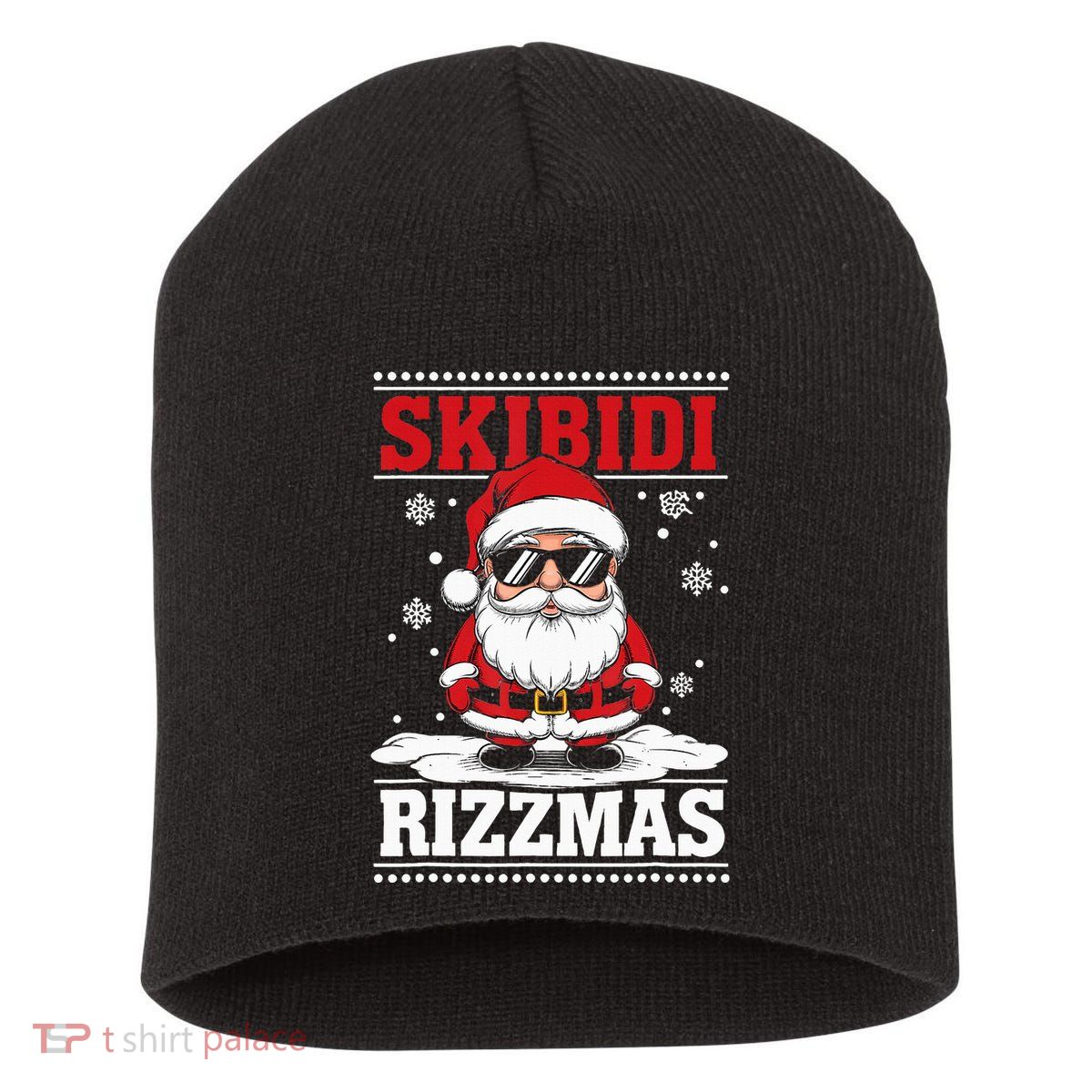 Gen Alpha Slang Christmas Penguin Short Acrylic Beanie
