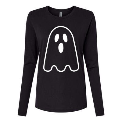 Ghost Adult Silly Ghost Face Costume Womens Cotton Relaxed Long Sleeve T-Shirt