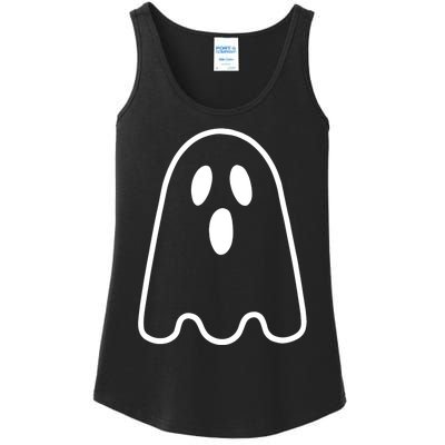 Ghost Adult Silly Ghost Face Costume Ladies Essential Tank