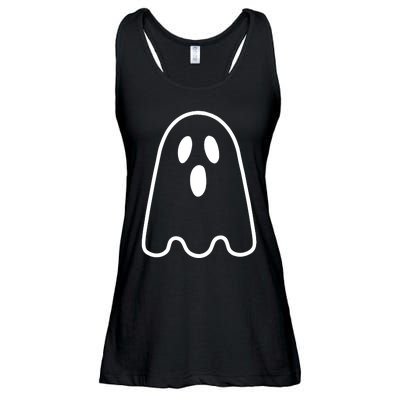 Ghost Adult Silly Ghost Face Costume Ladies Essential Flowy Tank