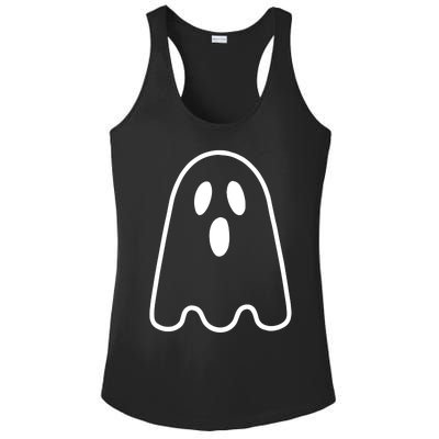 Ghost Adult Silly Ghost Face Costume Ladies PosiCharge Competitor Racerback Tank