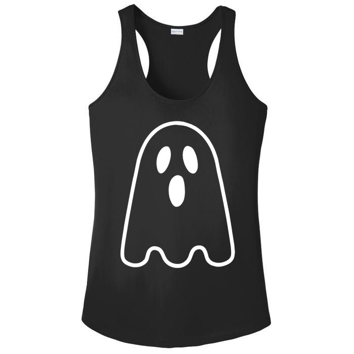 Ghost Adult Silly Ghost Face Costume Ladies PosiCharge Competitor Racerback Tank