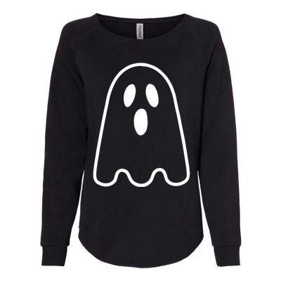 Ghost Adult Silly Ghost Face Costume Womens California Wash Sweatshirt